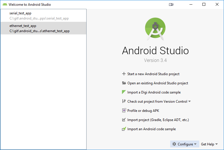 Welcome Android Studio
